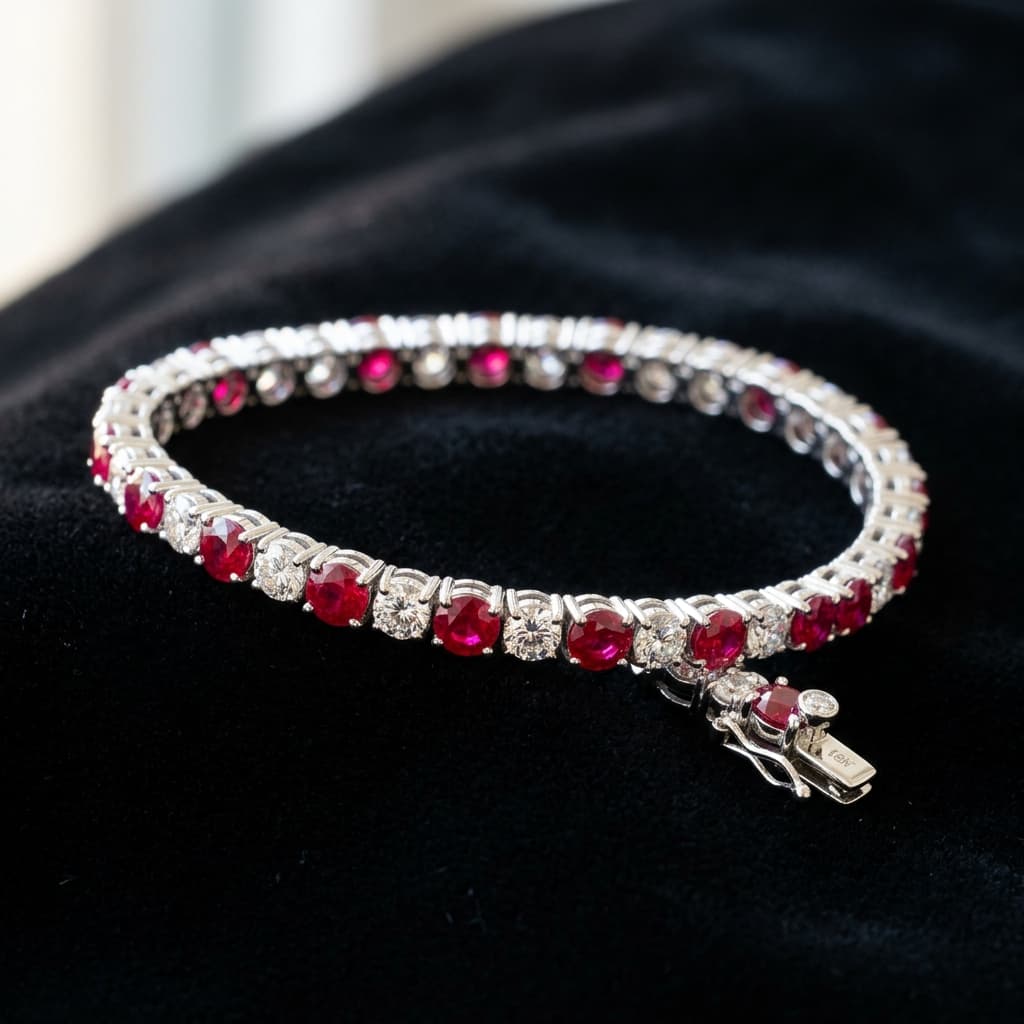 Ruby Tennis Bracelet
